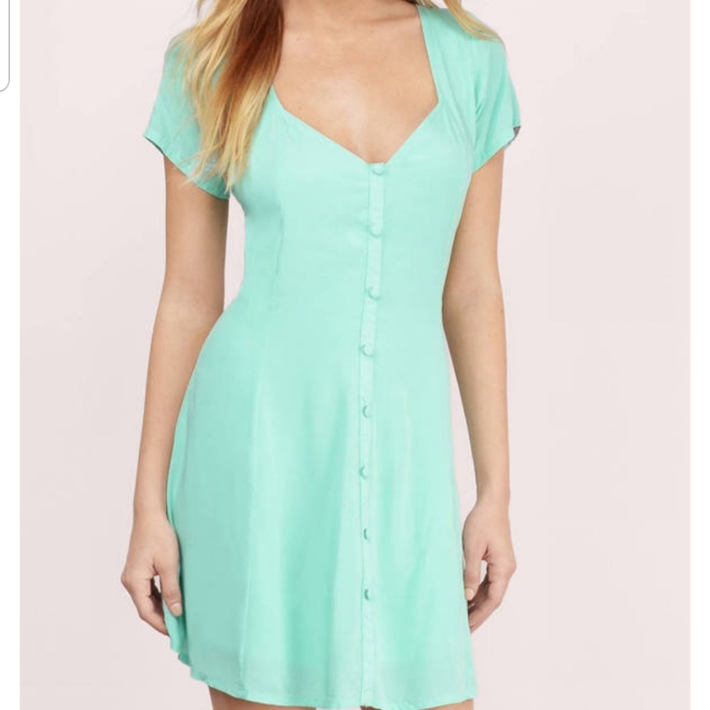 Mint green skater dress